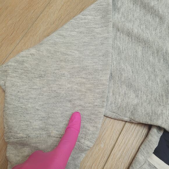 VTG 80s Champion Sweatshirt M USA ETSU Snap Neck Cropped Tri Blend RARE - Picture 4 of 10